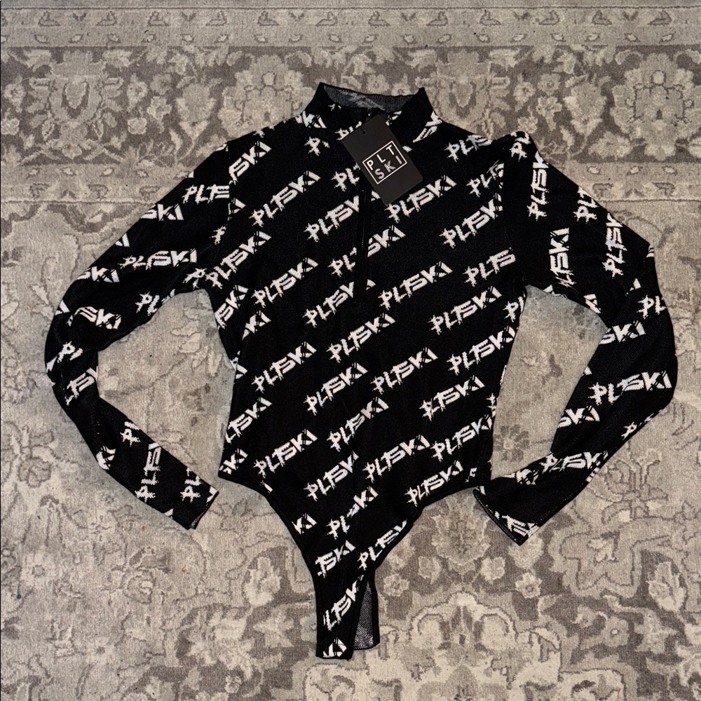 PrettyLittleThing Ski mock turtleneck sweater bodysuit